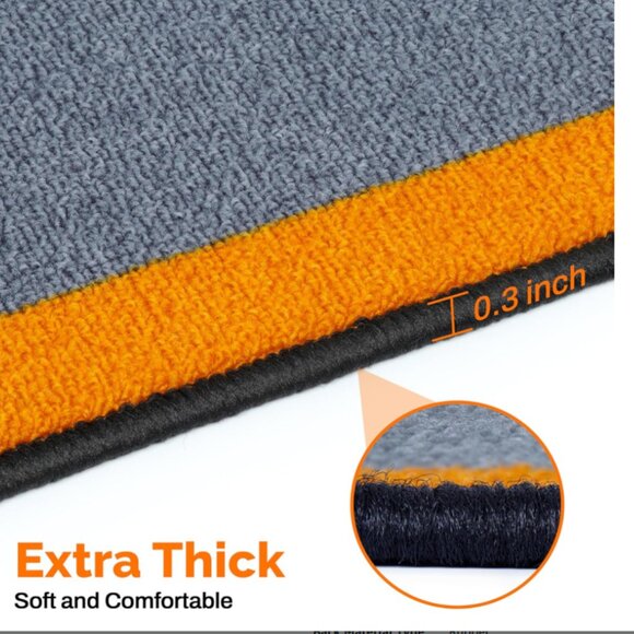 J JIMOO Stair Treads Non Slip for Wooden Steps, 4 PCS 8" X 30" Stair Carpet Run - Picture 3 of 10